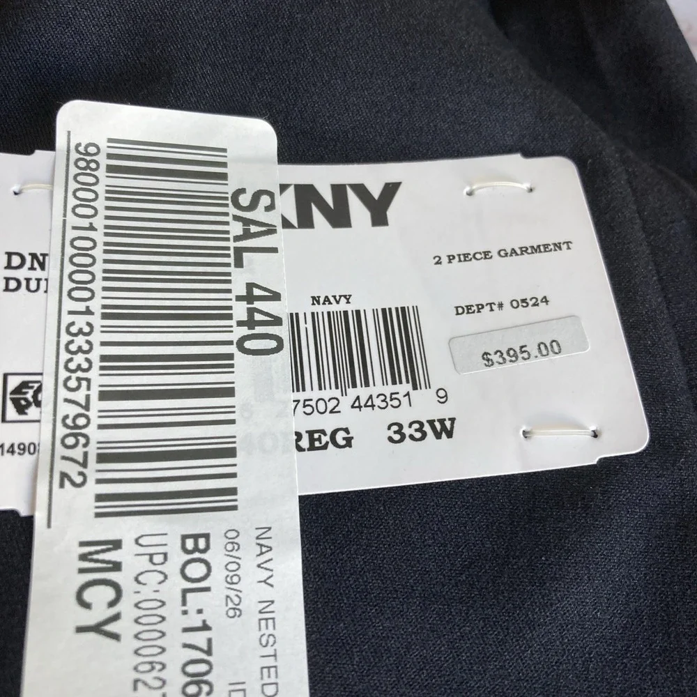 Dkny Mens Modern Fit Suit Jacket 40R Dark Navy No Pants